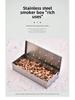 Stainless Steel BBQ Smoker Box for Outdoor Grilling and Smoked Meat