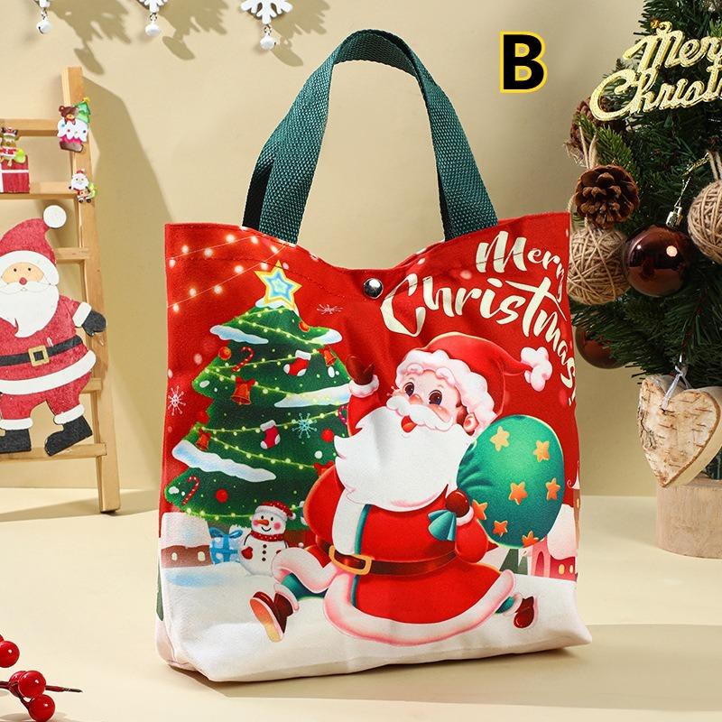 2026 Weihnachtsgeschenktaschen für Kinder Geschenk-Leinentasche Weihnachten Heiligabend Handtasche Geschenke Karamelläpfel Spielzeug Verpackungstasche für Kind