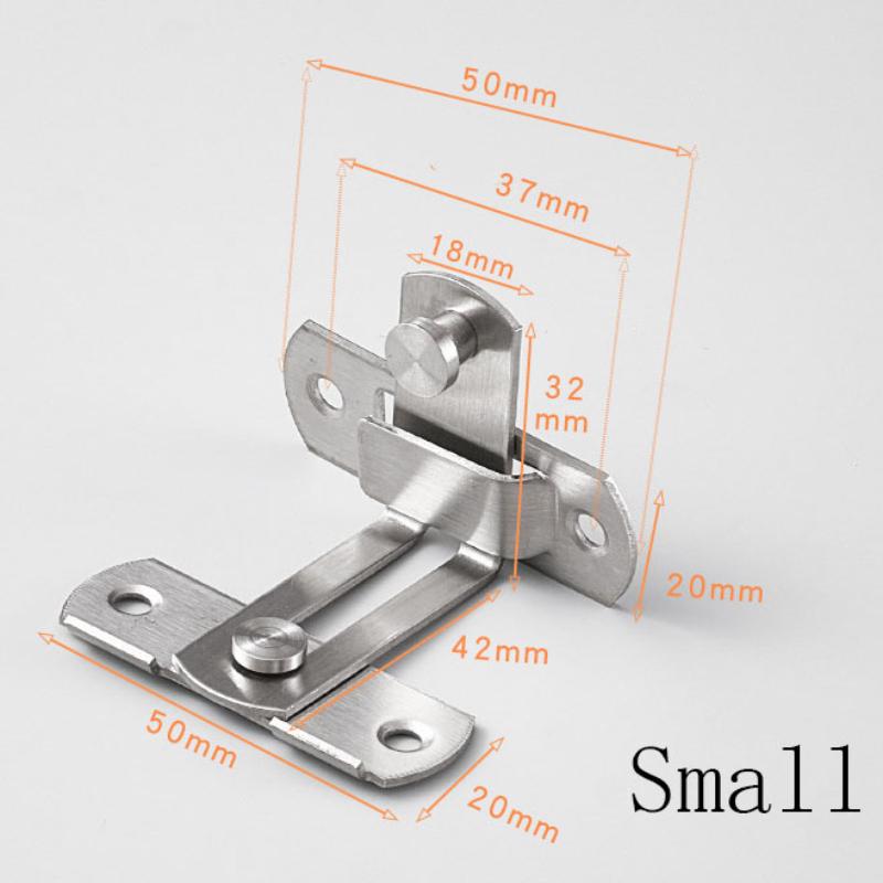 

Засувки на 90 градусів Дверний ланцюг із нержавіючої сталі Замки безпеки Інструменти Фурнітура S срібний