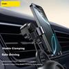 Pisen Car Phone Holder, Car Navigation Phone Mount, Metal Gravity Bracket, Air Vent Mounting Device