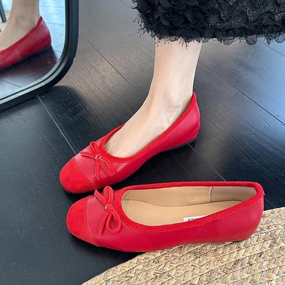 Flat Silver Single Shoes Women's New Summer Skirt Ballet Beanie Shoes Mary Jane Gentle Evening Shoes