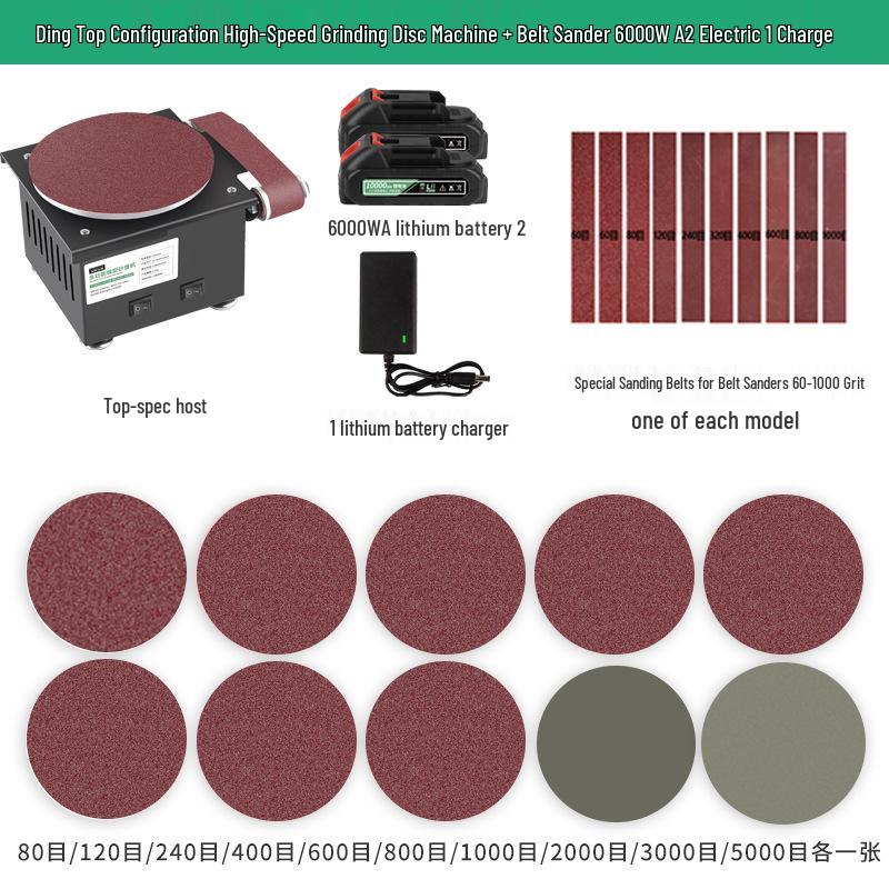 Electric Mini Belt Sander with Lithium Battery – High-Speed Knife Sharpener & Edging Tool for Home DIY