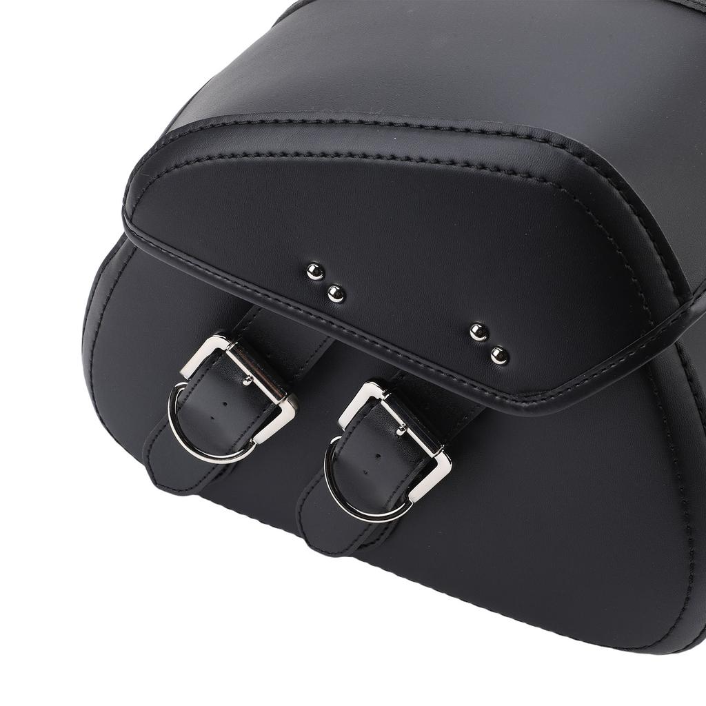 Motorcycle Saddlebags 16L Large Capacity Luggage Bags PU Leather Waterproofing Motorcycle Side Storage Bags