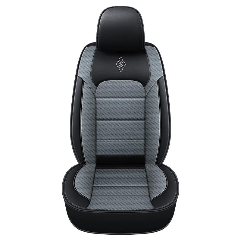 

1 шт. Наппа Кожа Автомобильный Чехол на Переднее Сиденье Авточехол Совместим с Большинством Автомобилей Седанов Внедорожников Пикапов чёрный/серый