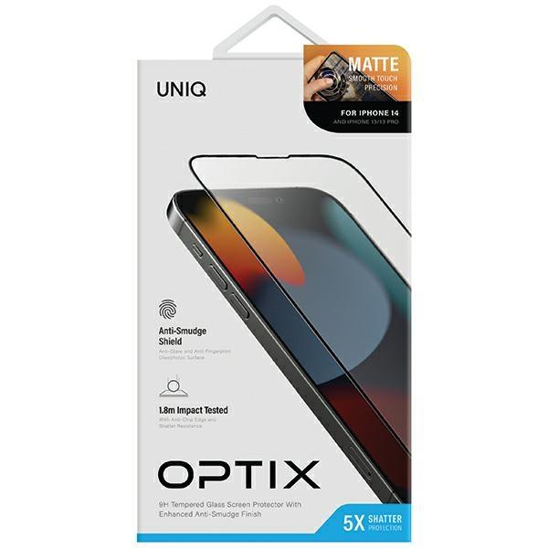 Uniq Optix Matte Iphone 14 6.1 / 136.1 / 13 Pro 6.1 Matowe Szkło Hartowane Z Aplikatorem