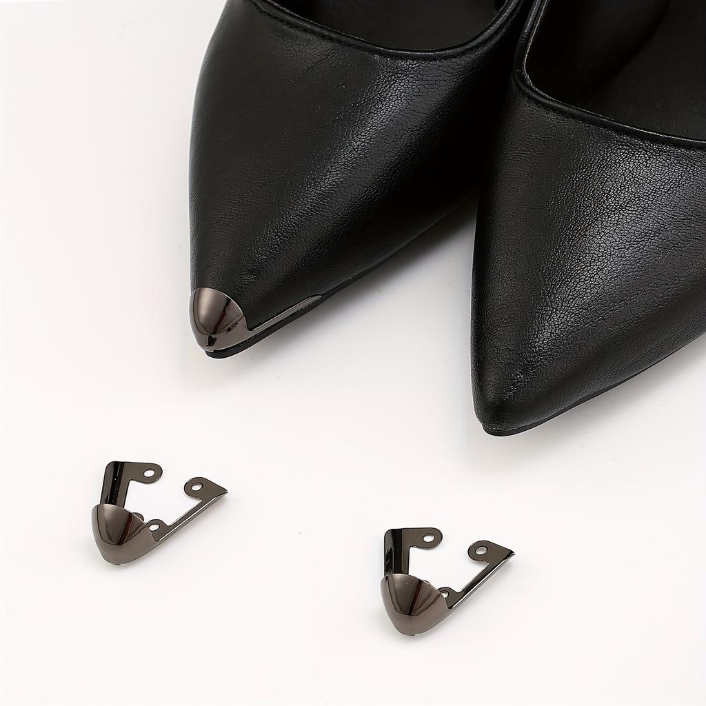 2pcs Protective Metal Shoe Toe Caps, Anti-Kick Concealment Decorative Cover for High Heels, Durable Fashion Accessory