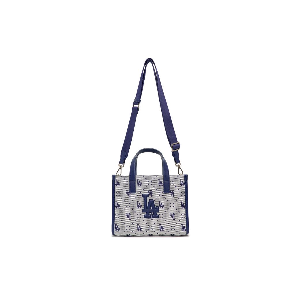 New MLB Artificial Leather Tote Bag Shopping Bag Handbag Crossbody Bag Shoulder Bag Small Size Women's Blue 3AORS013N-07NYL