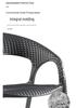 Modern Rattan-Style Stackable Outdoor Chair for Home, Balcony, or Courtyard Use