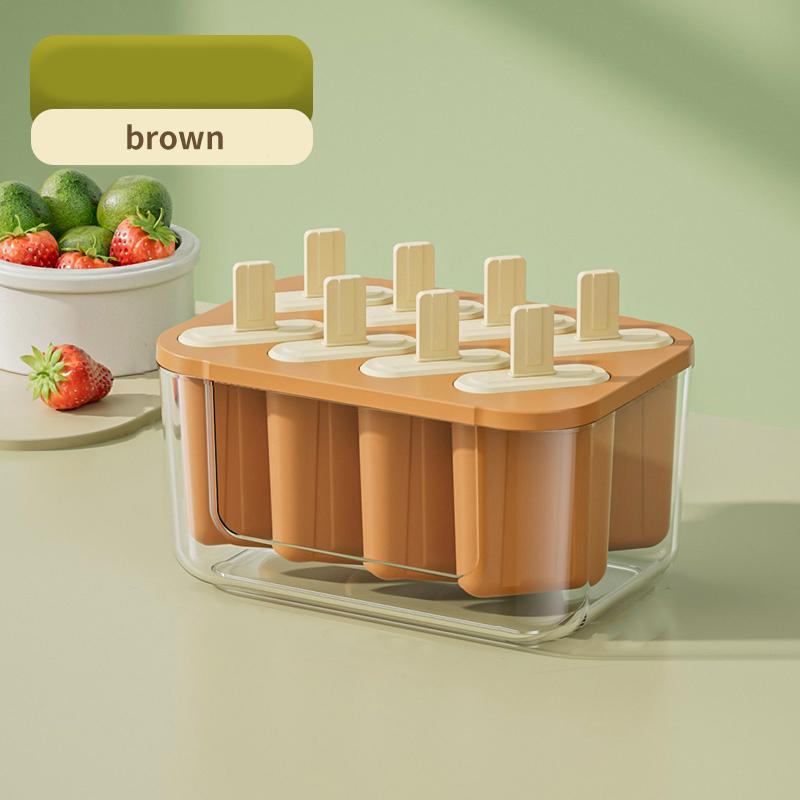 Kapaklı Silikon Buz Kalıbı, 8/22 Bölmeli, Ev Kullanımı İçin Gıda Sınıfı Buz Yapıcı, Buz Lolipop ve Dondurma Kalıbı