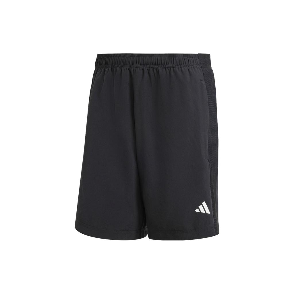 Adidas Hiit Base Solid Color Logo Elastic Waist Straight Shorts Men Bottoms Black IB7909