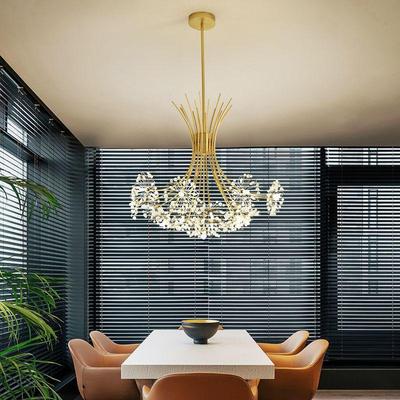 Nordic Dandelion Crystal Pendant Light - Modern Creative Fixture for Living, Dining, and Bedroom Spaces