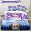 3pcs Duvet Cover Set (1*Duvet Cover + 2*Pillowcase, Without Core), Genshin Impact Print Soft All‑Season Bedding Set, Home Bedroom Decor Gift