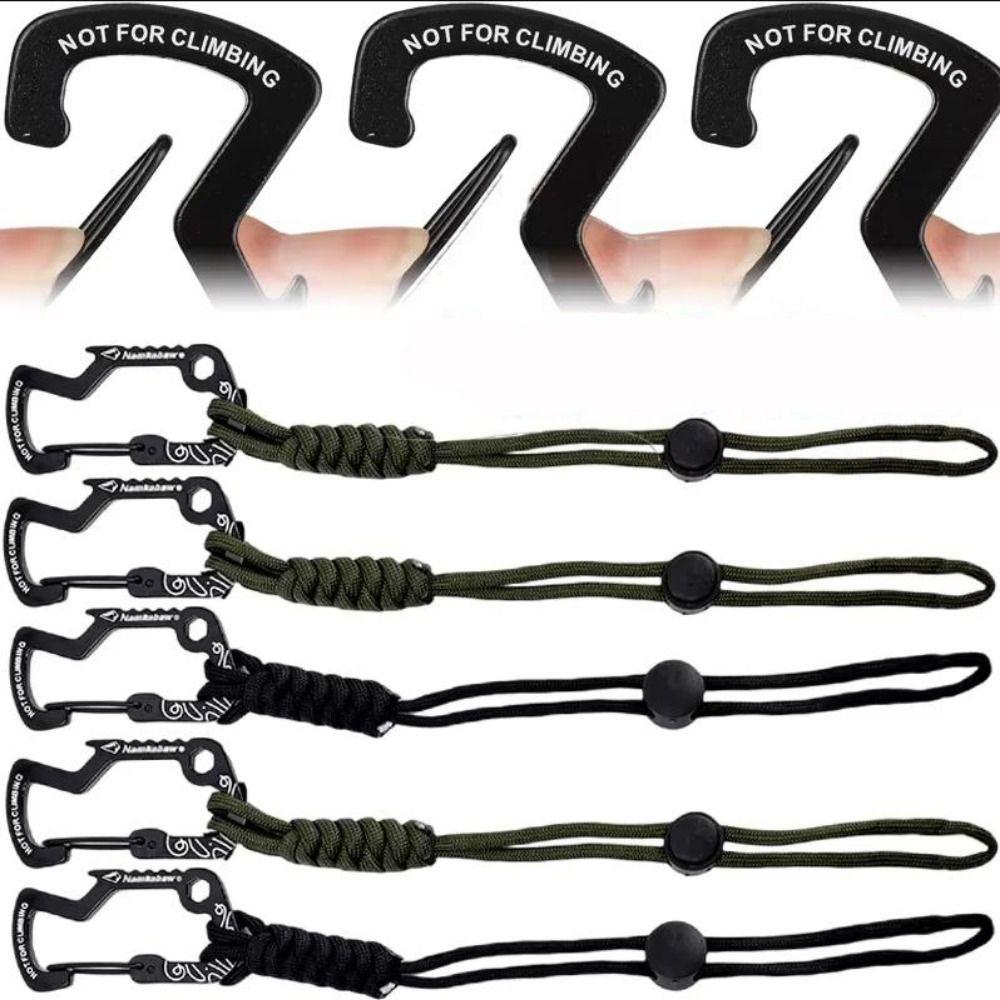2Colors Outdoor Hook Carabiner with Paracord Keychain Emergency Gear  for Camping Hiking