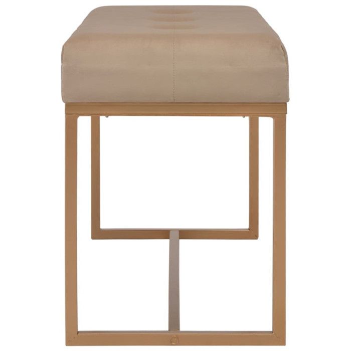 VidaXL Banc 80 cm Beige Velours 247559