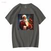 Vintage Black Santa Claus Illustration T Shirt Soft Cotton Quality Print Stylish Fit Design African American Vintage Washed