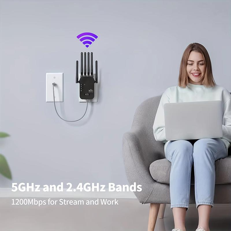 Dual Network Interface Wifi 6 Repeater Signal Amplifier Router 300Mbps Signal Booster Cellular Communication Amplifier