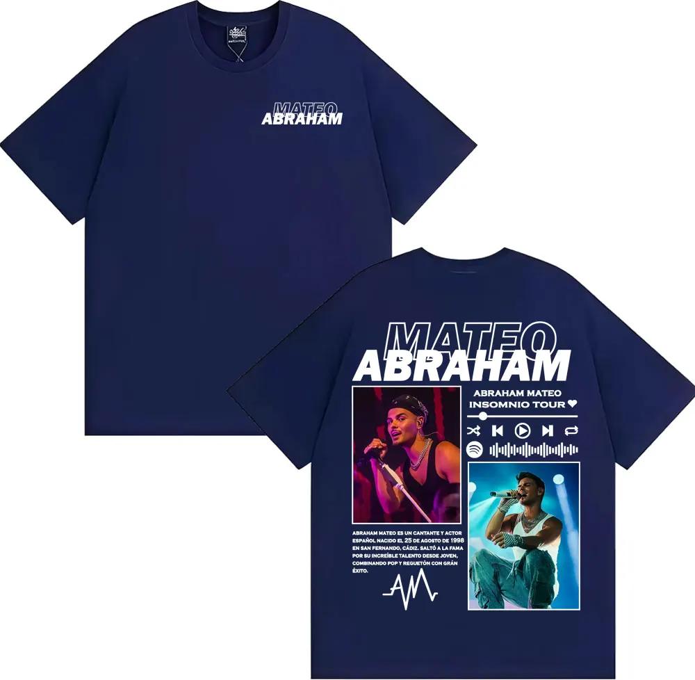 Rapper Abraham Mateo Insomnio Tour Graphic T Shirts Men Women Fashion Hip Hop Streetwear T Shirt Cotton Casual Oversized T-shirt