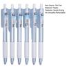 6Pcs Retractable Gel Pens 0.5mm Fine Nib Pen Smooth Writing Pen for Exams Students Fast-Drying Ink No-Skip School Office Supplies