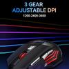 USB Wired Gaming Mouse 7 Button Backlit Ergonomic Mice 2400 DPI Backlight Adjustable Optical Mice for PC Gamer Computer Desktop
