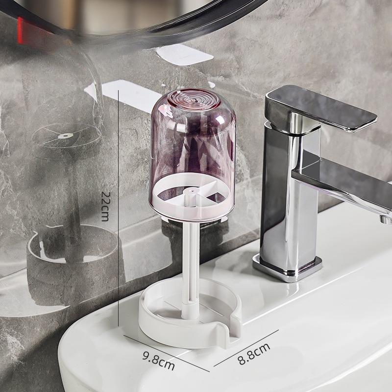Toothbrush Holder with Dust Cover. Toothbrush Cup Holder with Drainage, Flow Guide, Storage Cup Holder. Home Multifunctional Dental Appliance Holder