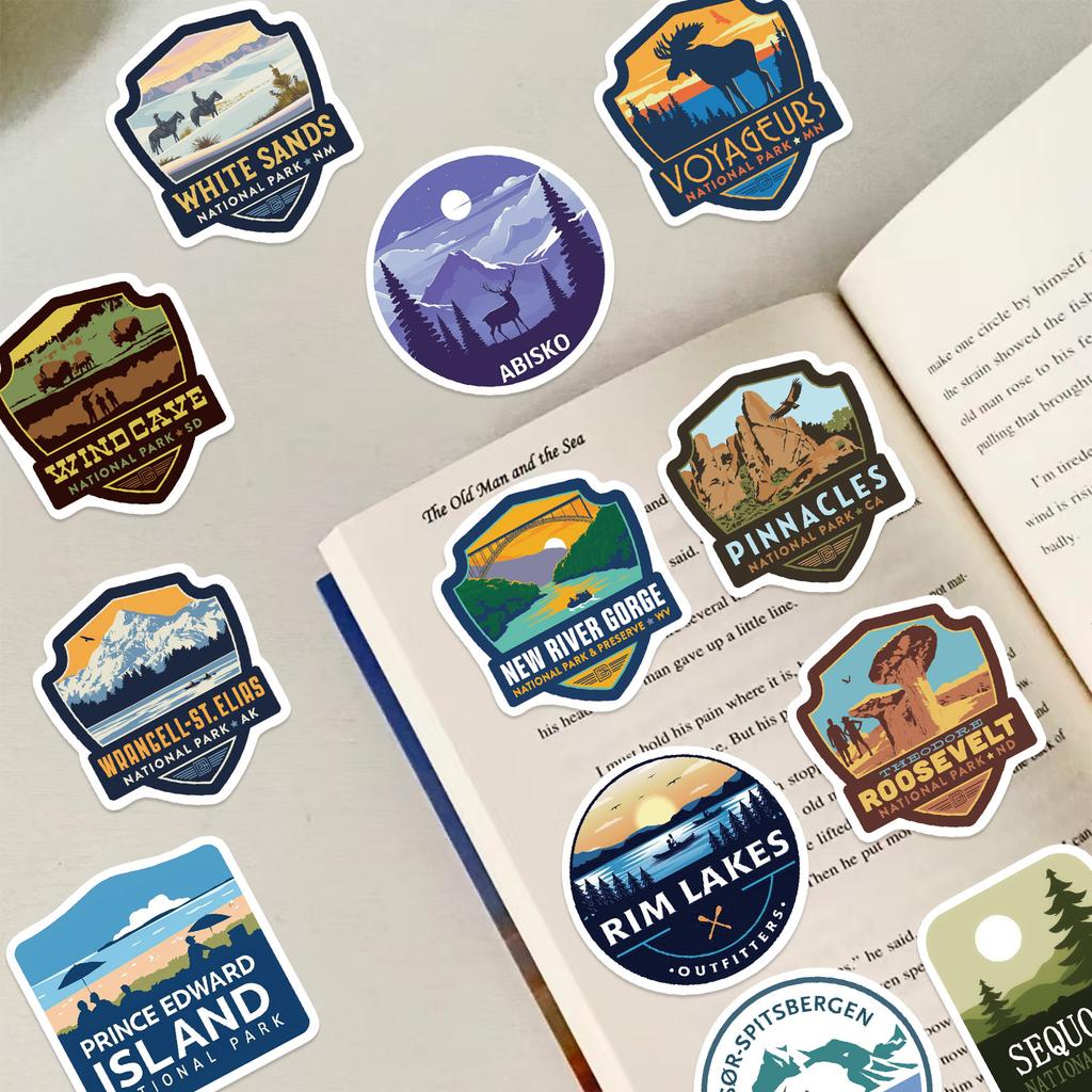 50 Cartoon National Park Graffiti Stickers Decorative Guitar Notebook Suitcase DIY Waterproof