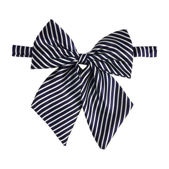 Men Bow Tie Detachable Design Smooth Texture Solid Color Striped Print Neck Tie Weddings Business Parties Outfit Accessories