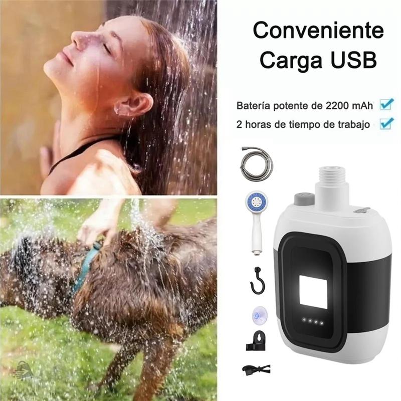Outdoor USB Rechargeable Electric Shower Pump For Camping Portable Car Washing Garden Pet Cleaning