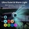 With Light Silent Mini Bladeless Electric Fan 3 Speeds Clip-on Fan New Air Cooler