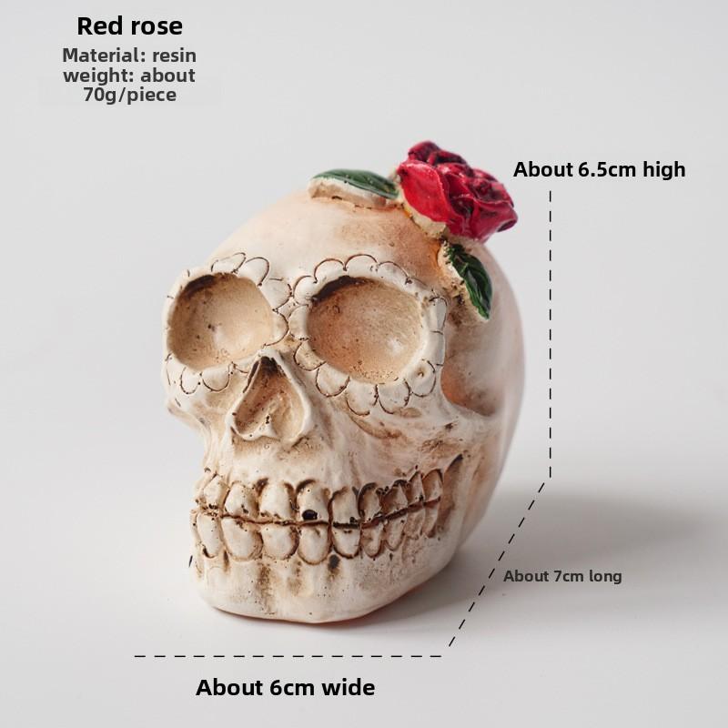 Halloween Rose Skull Model Ornament Small Night Light For Decoration Room