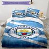 Set Copripiumino Stampato Manchester City F.C. – include 1 copripiumino e 2 federe coordinate Decorazione per camera da letto Regali di Natale