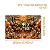 New Years Photo Backdrop 2D Print Golden Balloons Wall Sign 39x59in Wall New Years Decorations 2026 For Graduation Prom Holiday