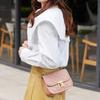 Women Quilted Crossbody Shoulder Bag With Chain Strap Solid Color Pu Leather Small Square Bag