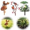 Decorative Outdoor Yard Art Metal Garden Stake, Cute Frog Lotus Leaf/Mushroom/Birds On Tree Branch Gardening Gifts for Women Sign, Lawn Ornament