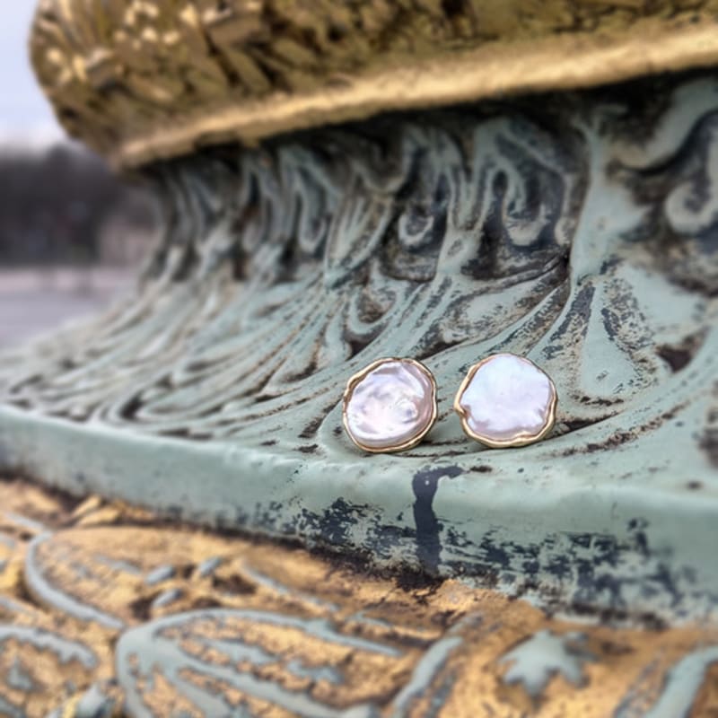 GOOBE LAHM PEARL EARRING_White Pearl Earrings