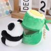 Cute Kawaii Animal Pendant Cartoon Bamboo Tube Panda Keychain Lovely   Gift