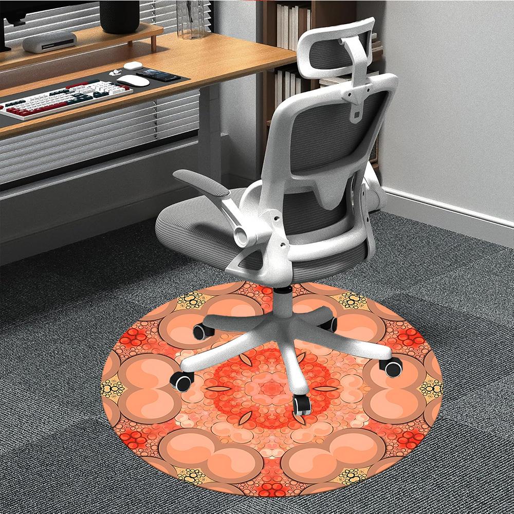 

1pc Kaleidoscope Pattern Chair Carpet for Office, Non-slip, Soft and Durable Office Rug for Decoration, Perfect for Office yy251229196 80cm by 80cm