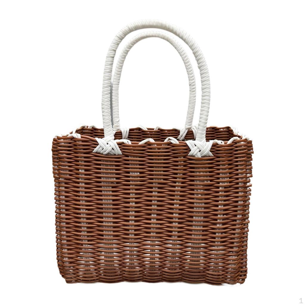 Basket with Handle, for Storage And Decoration, Woven Baskets Cosmetics