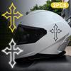 2 Pcs Reflective Cross Stickers Durable Anti-scratch Decals for Motorcycle Helmets Car Windows Bike Frames Off-road Riding Use