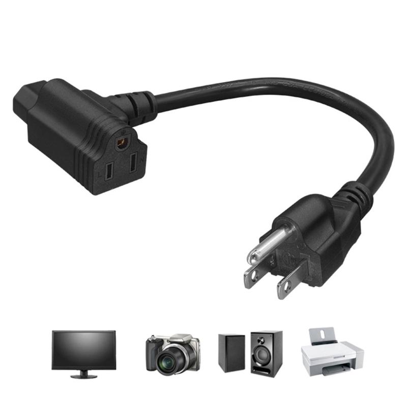Portable Sturdy Professional Equipment Power Cable NEMA 5 15P to C13 and 5 15R Paralleled Connection Casual Use