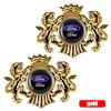 For Ford Focus Fiesta Kuga Mustang Mondeo Fusion Ranger Smax 3D Metal Car Body Trunk Crown Badge Sticker Decor Auto j129 Accessories
