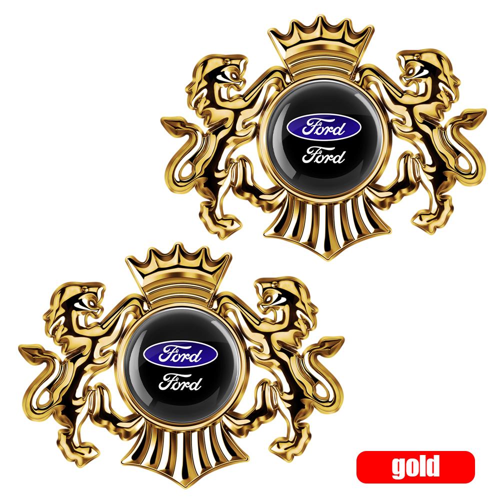 For Ford Focus Fiesta Kuga Mustang Mondeo Fusion Ranger Smax 3D Metal Car Body Trunk Crown Badge Sticker Decor Auto j129 Accessories