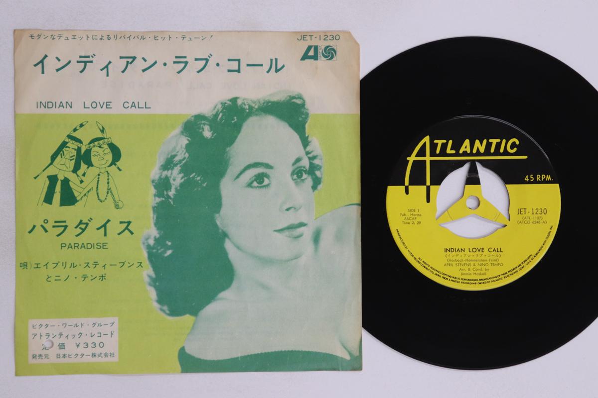 

7-дюймовая пластинка ЭЙПРИЛ СТИВЕНС, НИНО ТЕМПО - Зов любви индианки / Рай JET1230 ATLANTIC Япония Поп Б/У