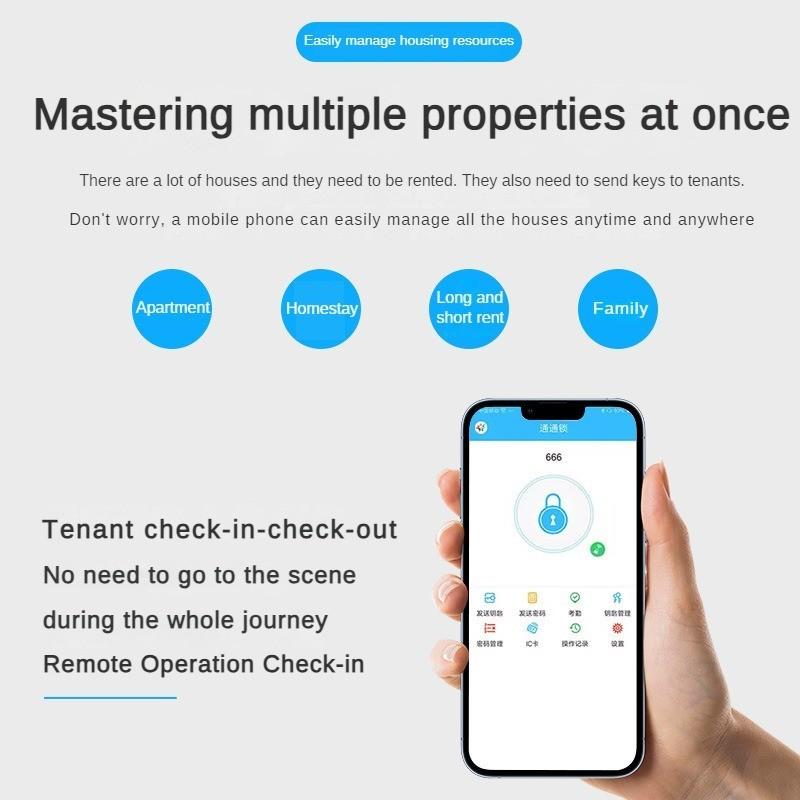Intelligentes elektronisches Kartenleseschloss Mobile Remote-App Bluetooth Induktionsschloss Energiespar-Passwort Fingerabdruckschloss Neu