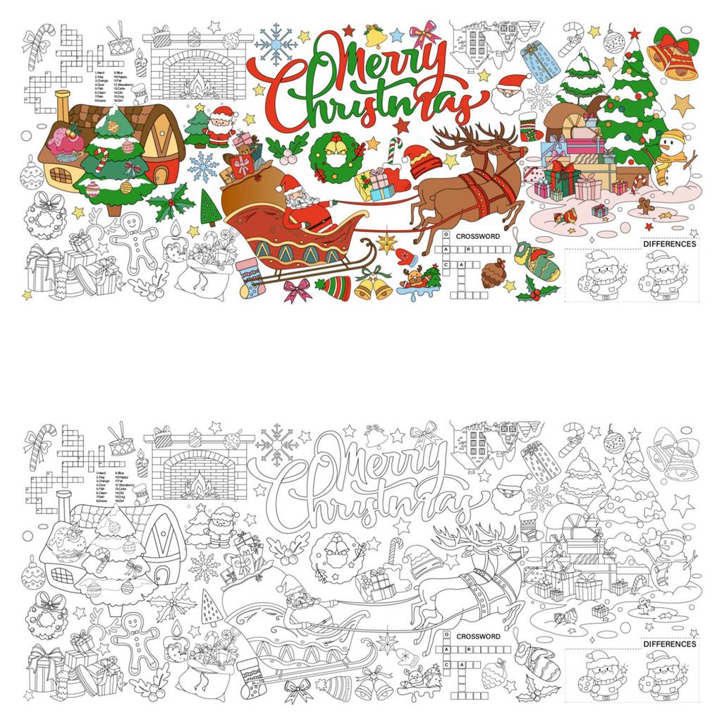 Coloring Poster 30 X 72 Inches Paper Coloring Tablecloth For Kids Large Coloring Activity Poster For Kids Home Party