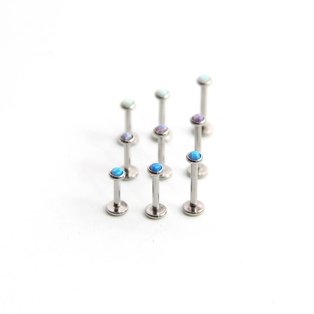Opal-Ohrstecker aus Edelstahl – Kleine Titan-Knorpel-, Lippen- & Nasenpiercing-Schmuckstücke