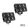 1/2pcs 6 LED Motorcycle Fog Lights Dual Color Waterproof Driving Spotlights Auxiliary Work Lamp for Motorbike Offroad Truck