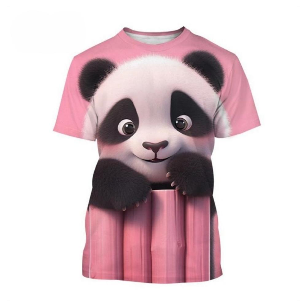 Kinderkleidung 3D-Druck Niedliche und Lustige Tiere Kurzarm Grafik-T-Shirts Jungen Mädchen Rundhals Oberteile T-Shirt Kinderkleidung