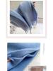 Sciarpa da donna spessa e soffice in stile coreano: Colore Solido, Imitazione Cashmere, Scialle Caldo da Collo Versatile per Autunno/Inverno 2023.