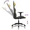 Gaming Chair In Black and Gold Artificial Leather