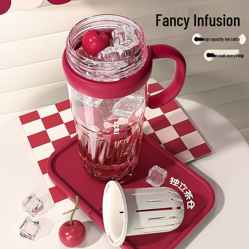 King Ice Straw Cup: Summer Teapot Design, Large Capacity, Heat-Resistant, High-Value Plastic for Women